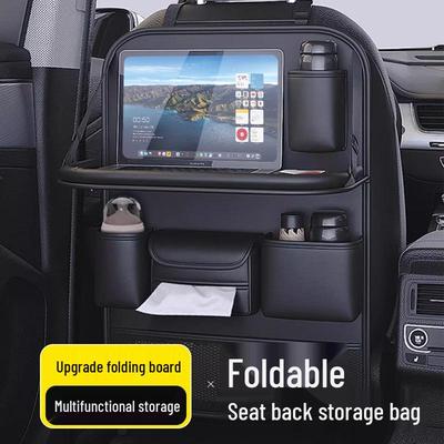 Leder-Autositz-Rücken-Organizer: Multifunktionaler Hänge-Tisch & Faltbare Aufbewahrungstasche