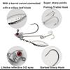 5pcs 7.2g/9.2g/16.4g Luminous Fishing Hooks With Willow Blades Jig Head Hook With Treble Hooks Fishing Tackle