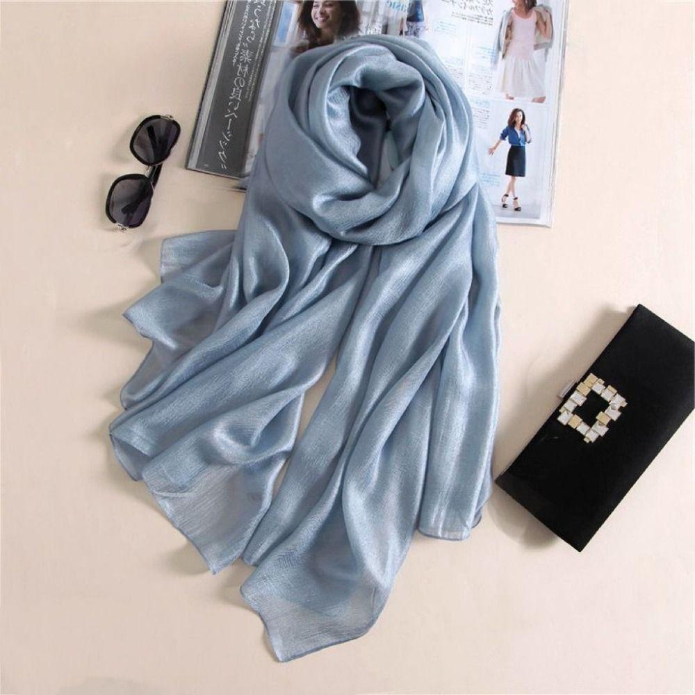 Head Wrap Women Plain Scarf Linen Plus Size Hijab New Female Sunscreen Shawl