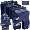 7/10 Stück Set Reise-Organizer Aufbewahrungstaschen Koffer Packwürfel Hüllen Tragbarer Kleiderschrank Gepäck Kleidung Schuhbeutel Faltbar