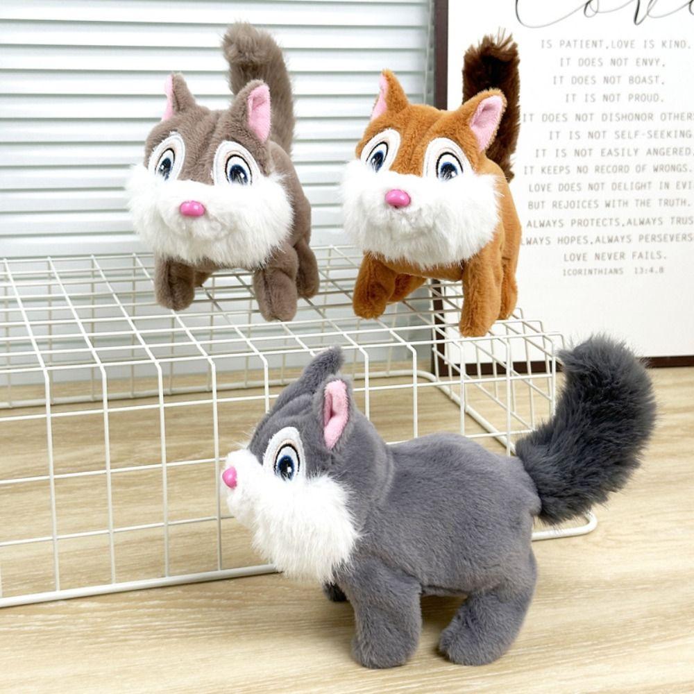 With Sounds Plush Electric Music Toy Electronic Animated Squirrel Walking Toy  Kids Baby