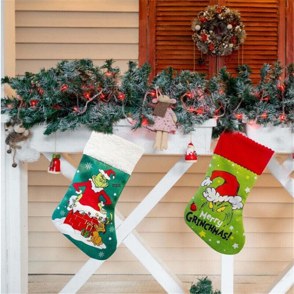 Grinch Christmas Socks