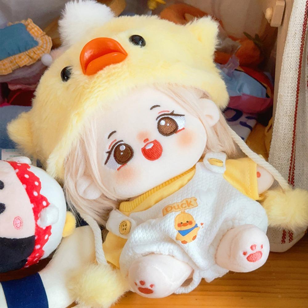 Yellow Duck 20cm Cotton Doll Clothes Strap Pants Doll Dress Up Set  Doll Accessories