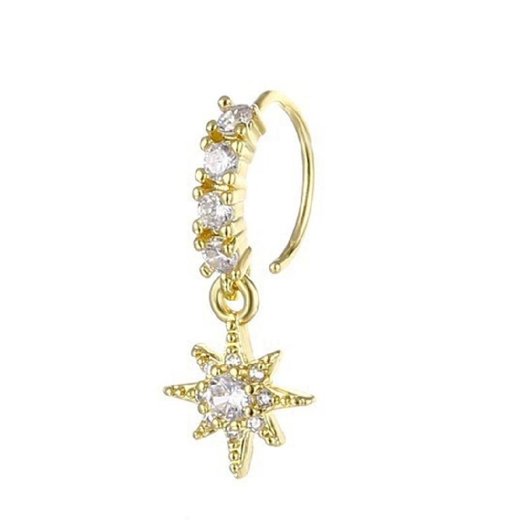 

Elegant Gift Nose Stud Adjustable for Flower Butterfly Designs Copper Zirconia Piercing Jewelry