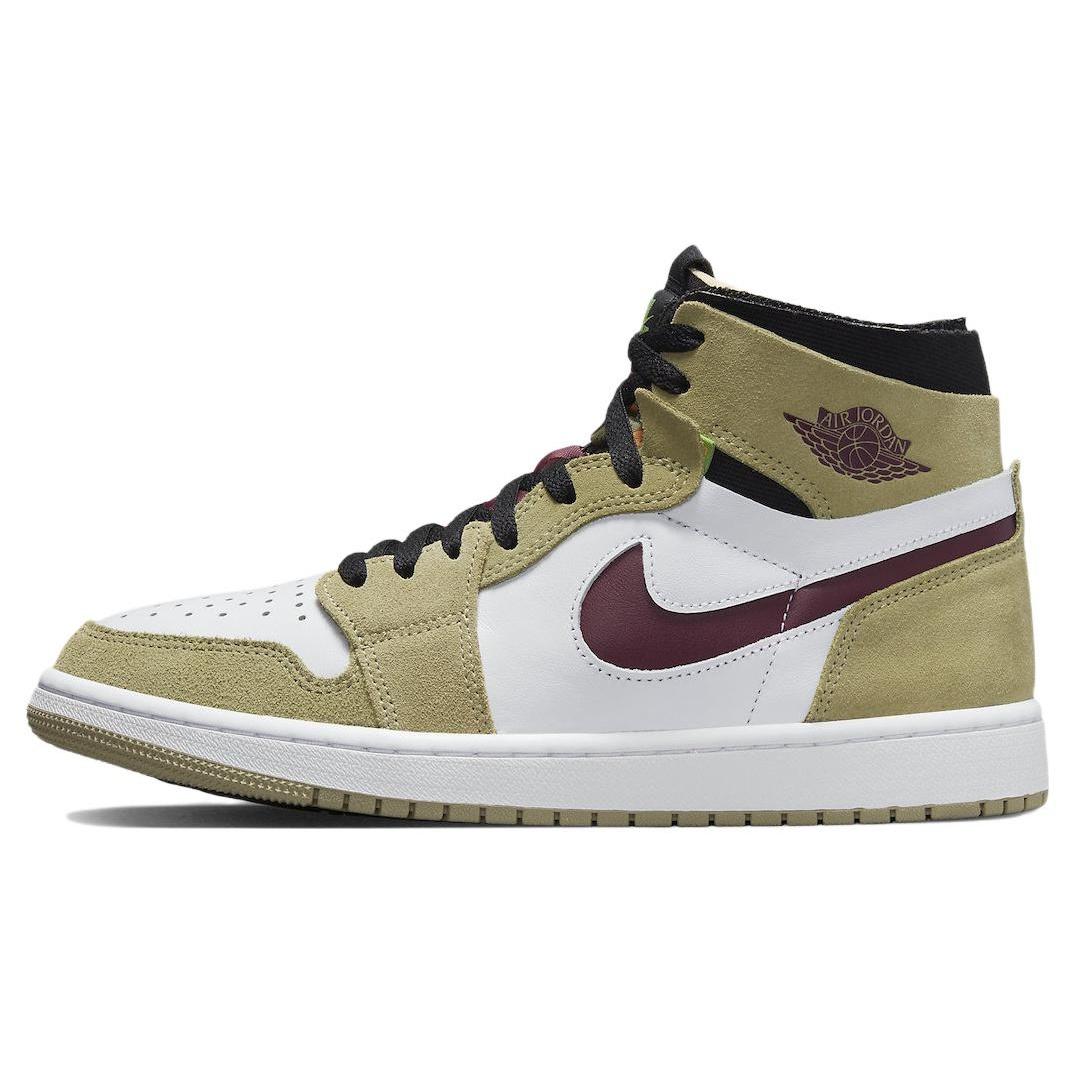 Air Jordan 1 Zoom Comfort Neutral Olive Cherrywood Men s CT0978-203 EU 41