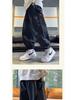 2025 New Boys' Fleece-Lined Sweatpants: Thickened Casual Sports Pants for Spring, Autumn, and Winter
