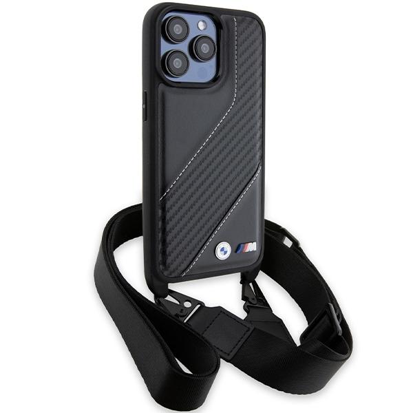 Bmw Bmhcp15L23Pscck Iphone 15 Pro 6.1 Czarny/Black Hardcase M Edition Carbon Stripe & Strap