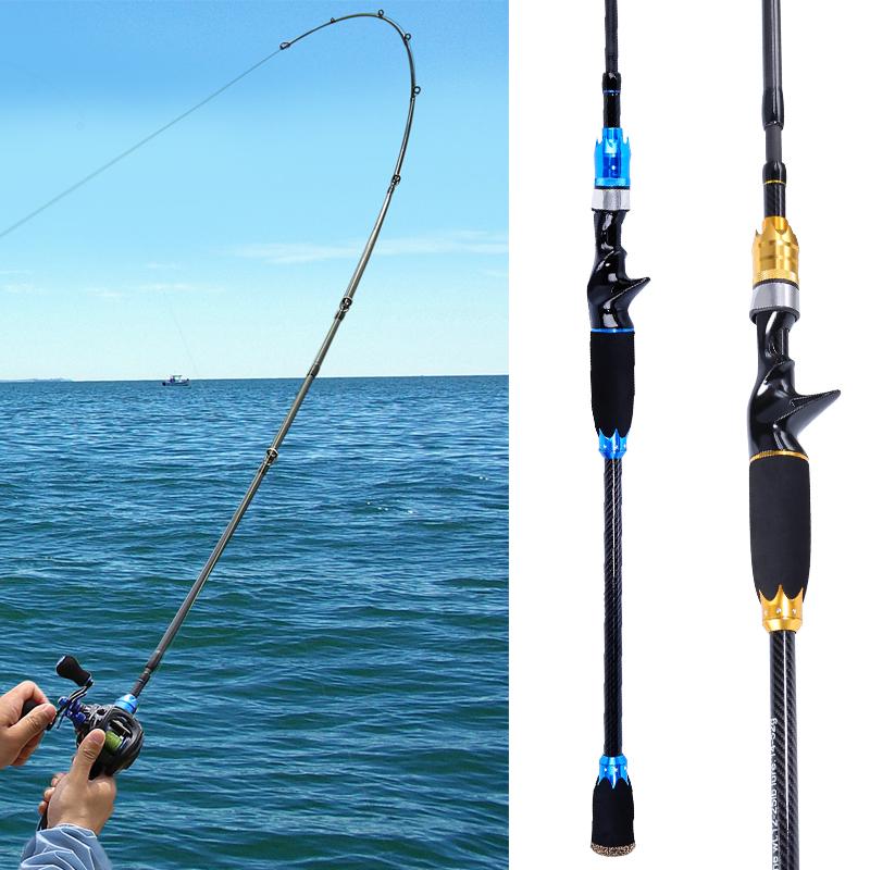 Spinning Casting Fishing Rod Carbon Fiber Ceramic Guides Strong Reel Seat Lightweight Fishing Poles