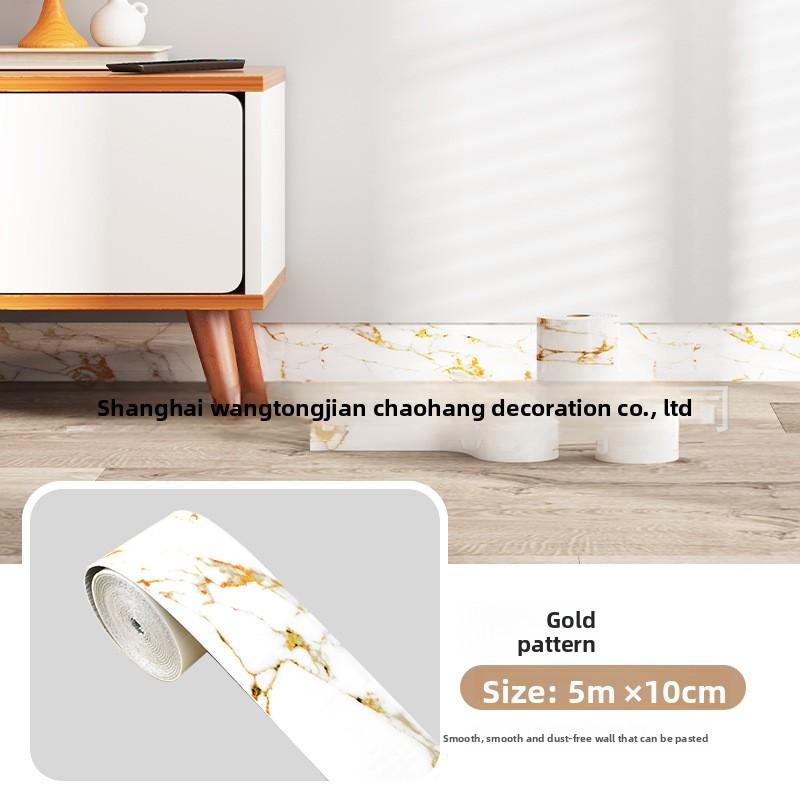 Silná role, Tapeta s panelem z mramorových dlaždic v evropském stylu, Samolepicí PVC imitace cihly, DIY odnímatelná, Podlahová a nástěnná ochranná lišta