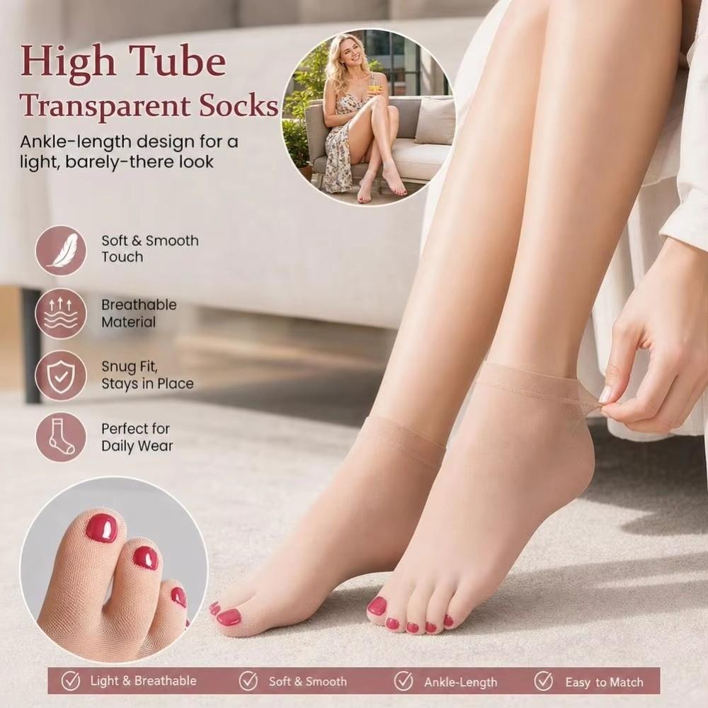 Transparent Sheer Ankle Socks Toe Separated Toe Tights New Pedicure Socks