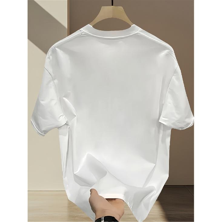 Plus Size Men'S Heavyweight 100 Cotton Graphic Tees- Japanese And Korean Style Summer Short Sleeve Round Neck Tops, PLUS SIZE