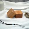 Simple Velvet Ear Studs Case Wooden Ring Earring Holder Retro Wood Rings Box  Ring