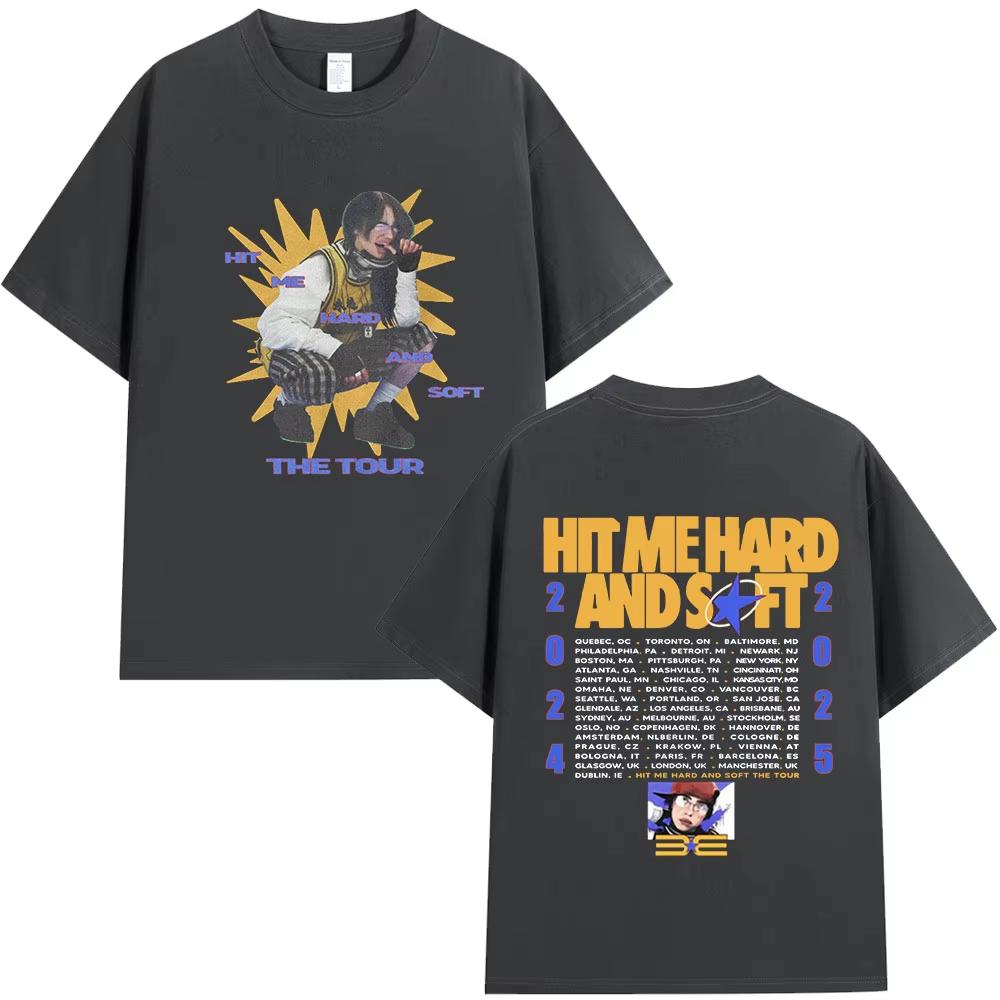 Billie Eilish  Hit Me Hard and Soft The Tour Live In 3D Tshirt 2026 Summer Unisexs Womens Cotton Oversized Tshirt Y2K