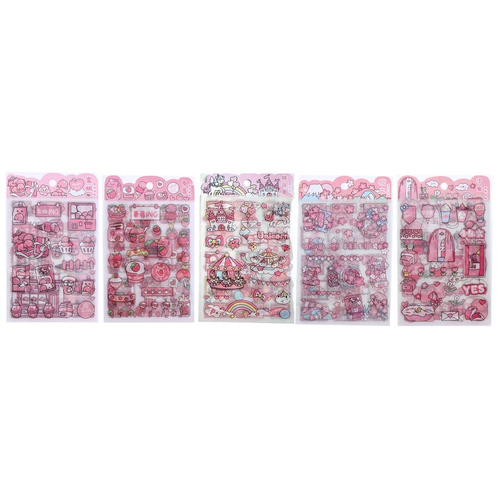 Sticker Frosted Sticker Diary Stickers Anime Stickers Pink Flash Point Sticker Decorative Sticker