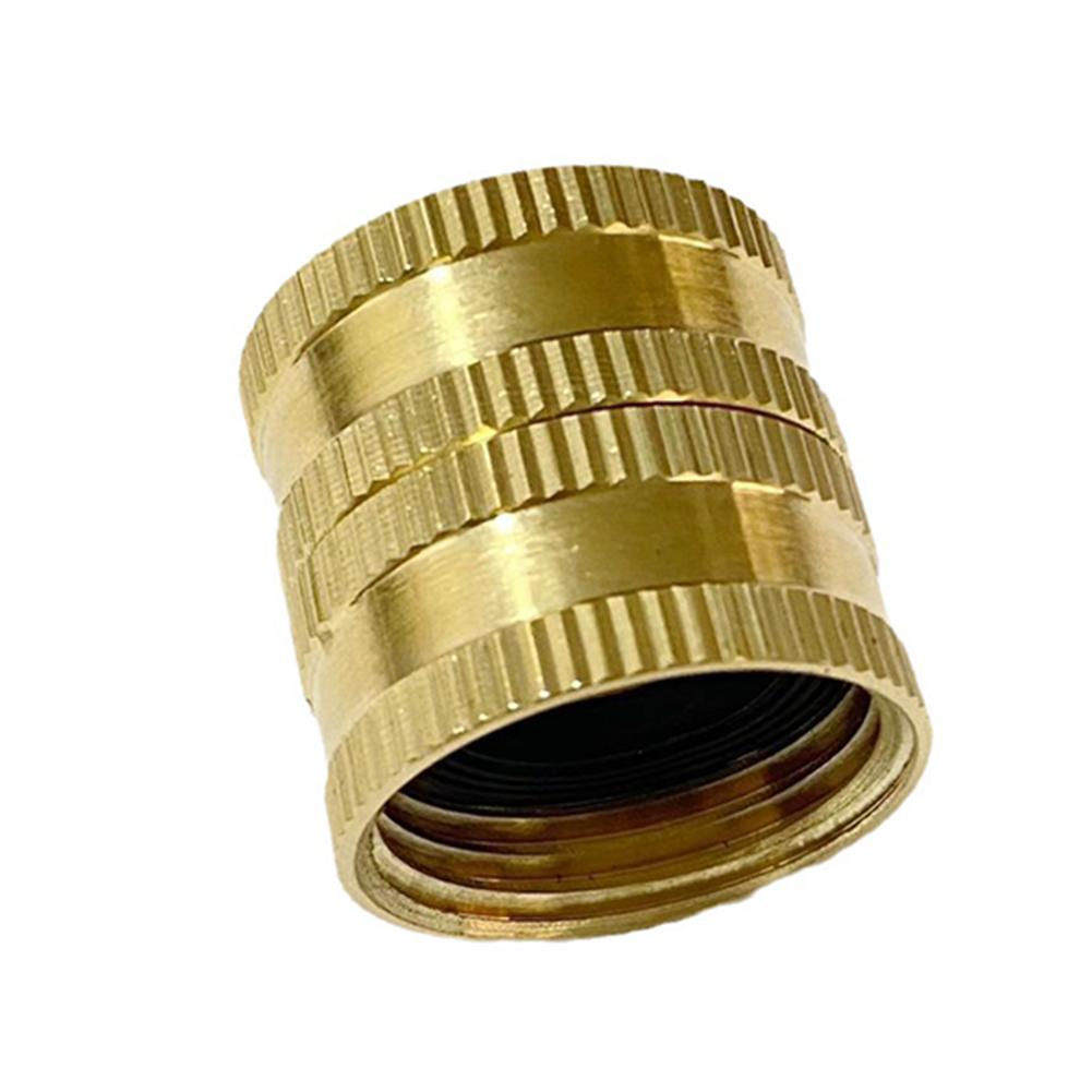 Brass Garden Hose Adapter Female To Female 3/4 Inch Water Hose Connector Water Pipe Adapter Irrigation  Watering Fittings Tool