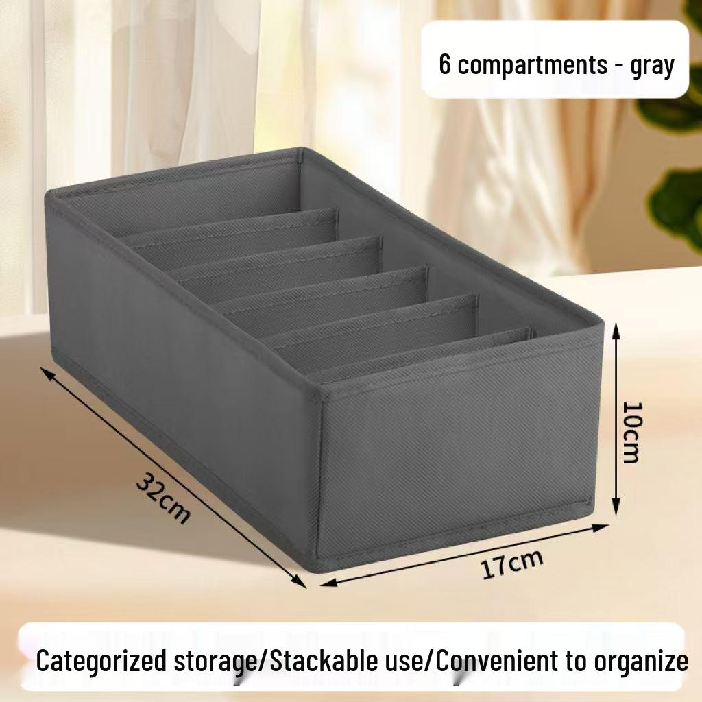 Faltbare Aufbewahrungsbox für Unterwäsche & Socken mit Fächern – Schubladenorganizer für BHs & Slips