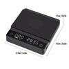 Coffee Scale with Timer 0.1g High Precision Rechargeable Coffee Scale with Backlit Screen Anti Slip Mat Black