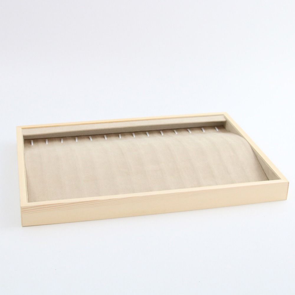 Multiple Styles Wooden Pendant Holder Apricot Necklace Stand Prop Jewelry Display Tray  Bracelet