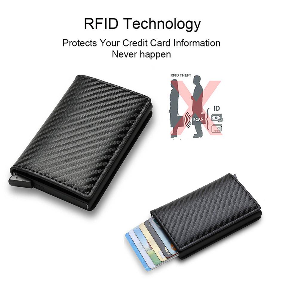 Anti Thief Rfid Credit Card Holder Smart Minimalist Wallet Men Women Slim Bank Cardholder Case Money Bag Cash Creditcard Purse