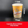 Large Capacity Popcorn Bucket Disposable Food Grade Paper Bucket Thickened Packag Box for Cinemas Oil Proof and Leak Proof Snack Packaging Container