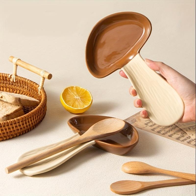 Süße Pilz Keramik Löffelablage, Küchenutensilienhalter & Dekoration, Ideales Einweihungsgeschenk