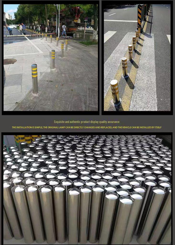 Stainless Steel Mobile and Fixed Warning Post Roadblock