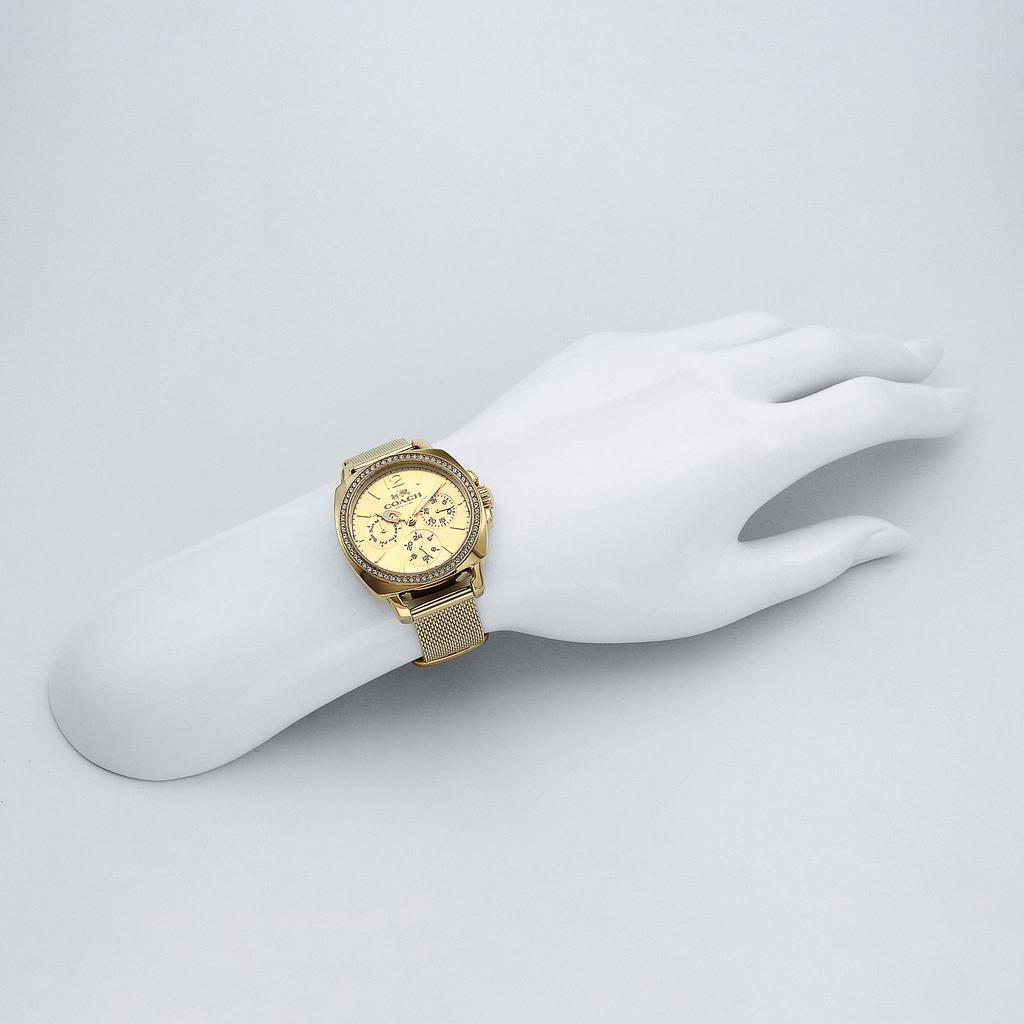 Boyfriend Watch 14502490 Gold Zifferblatt Edelstahl Quarz 33MM Uhr [Coach] Damen