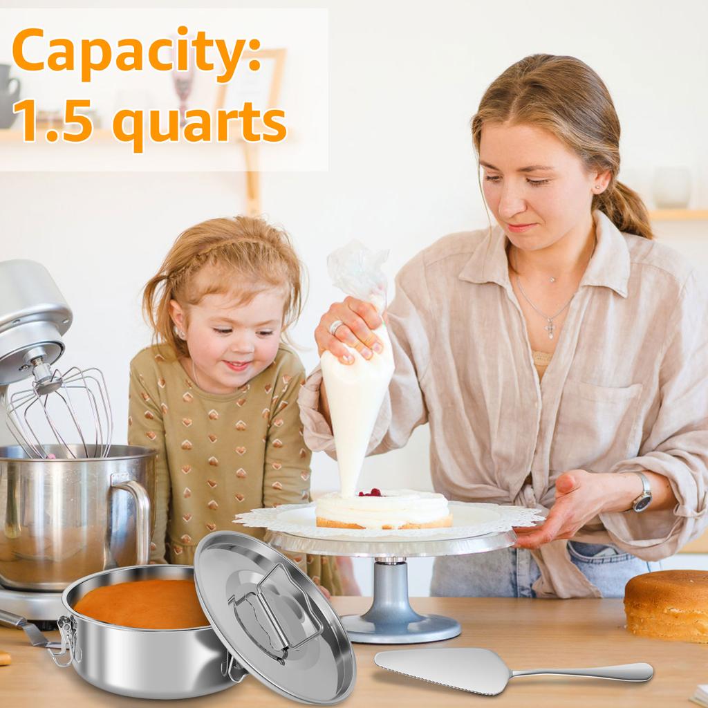 Flan Pan Mold Stainless Steel Cake Baking Flan Maker Flan Mold Set Chocolate Cheesecake Pans Kitchen Supplies Cake Baking Tools