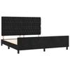 Bed Frame with Headboard Black 180 x 200 cm Velvet