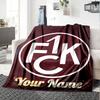 1pc 1.FC Kaiserslautern Blanket with Custom Name, Gift, for Men and Women, Soft Blanket, Good for Sofa Bed Couch Travel, Lightweight Flannel Blanket