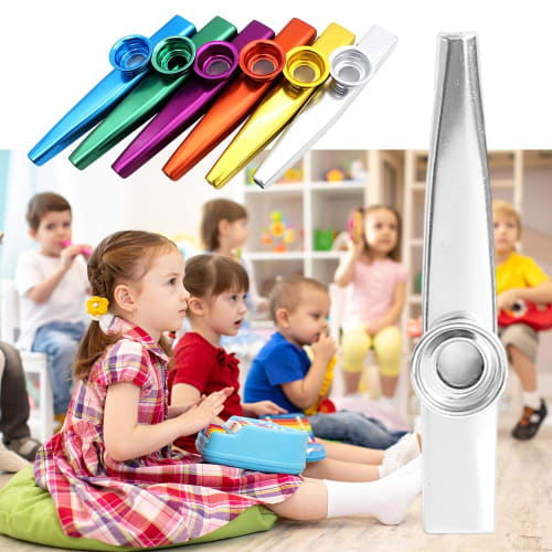 7-Piece Kazoo Musical Instrument for Kids, Simple and Easy To Learn Musical Instrument, Portable Educational Instrument for Beginners To Practice Play