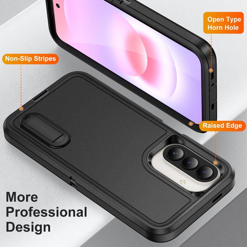S26 Ultra Case Shockproof Bumper Hybrid 3in1 Candy Color Phone Stand Cover Samsung S25 Ultra S24 Plus S23 FE A15 A16 A36 A56 A17 A27 A37 A57 5G