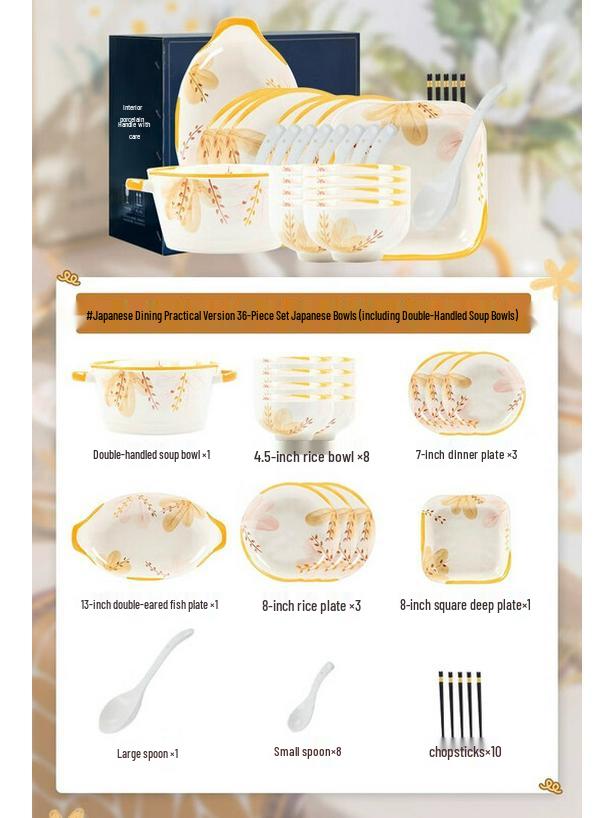 

Moode Lanca Flower Moon Dusk 36-Piece Ceramic Dinnerware Set