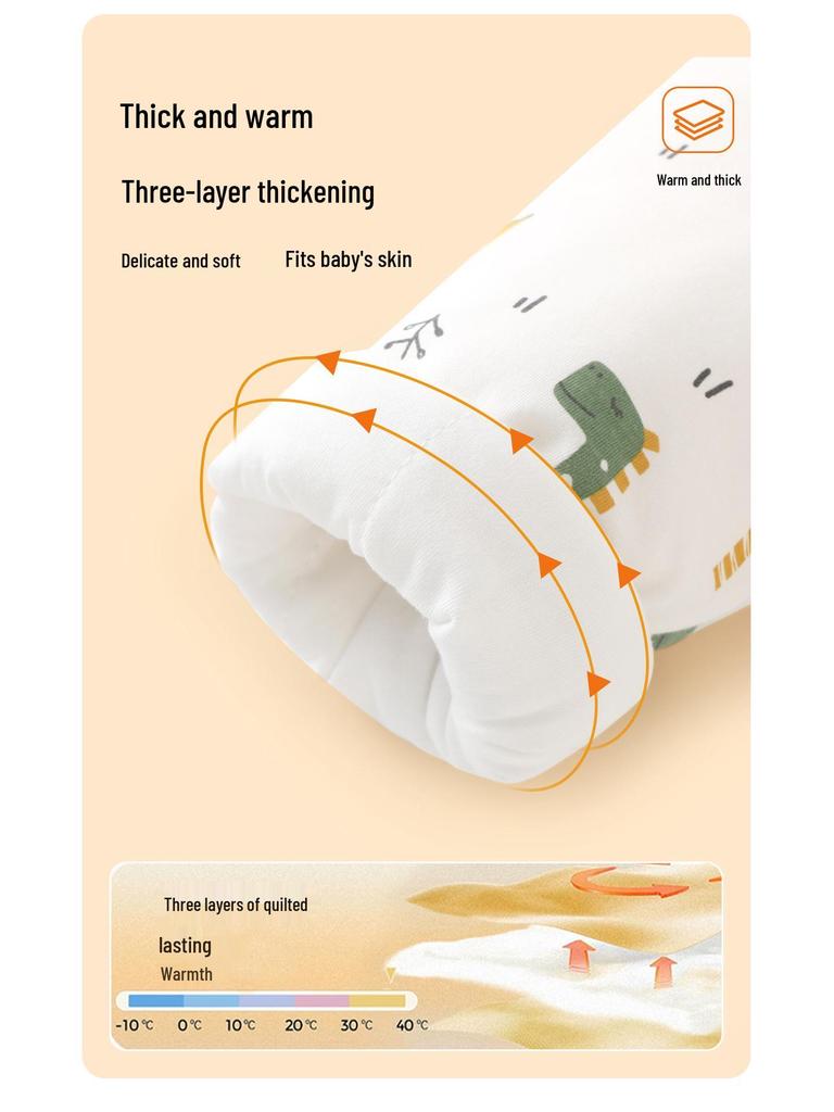 2025 A/W Baby Anti-Kick Pure Cotton Sleep Bag - Thick, Warm, Split-Leg Pajamas