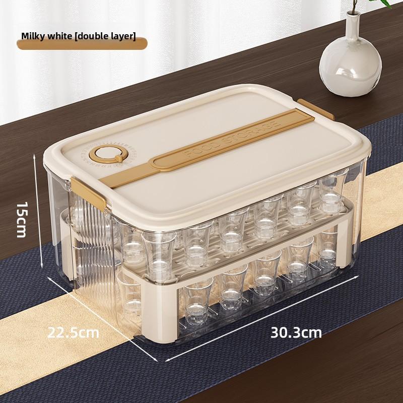 

Wine Glass Storage Box - Protective Cup Holder Rack for Beer and Small White Wine Glasses, Space-Saving Home Storage Solution білий