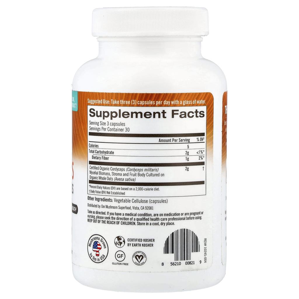 Cordyceps sinensis, 90 Veggie Capsules (666Mg per capsule)