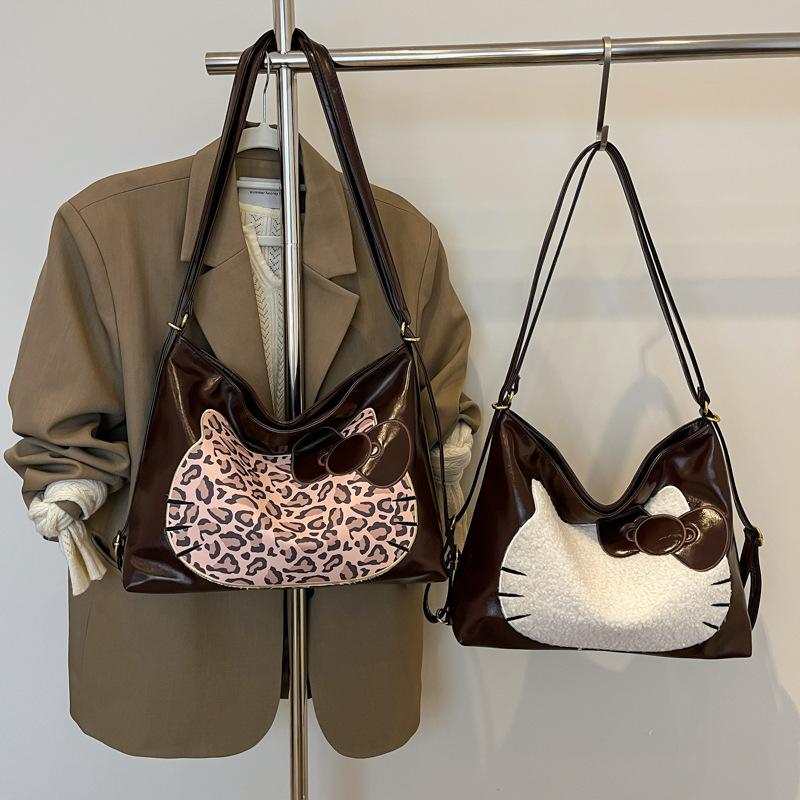 Women's Multi-Function Backpack Cartoon Cat Shoulder Bag