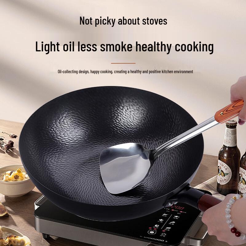 Aibeili Wrought Iron Flat Bottom Wok