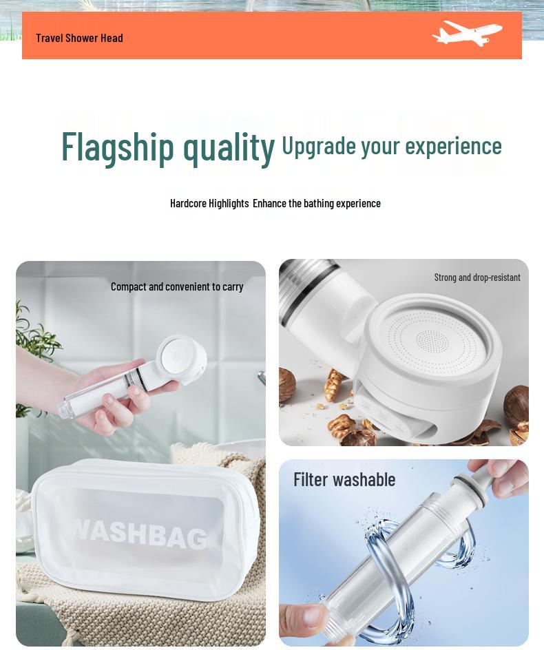 Portable Handheld Baby Shower Filter for Home and Travel