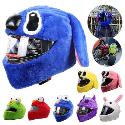 Motorcycle Helmet Cover Full Face Helmet Hat Christmas Hat Gift Cover Fun Plush Helmet Protective Cover for Personalized Party