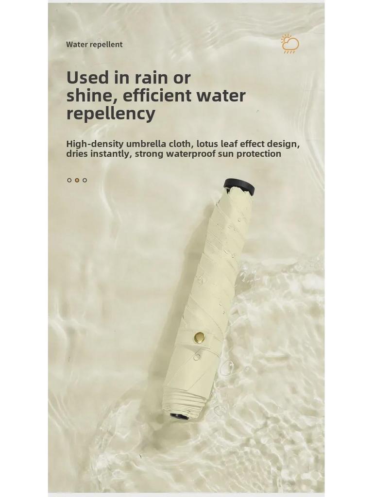 105g 5-Bone Carbon Fiber Ultra-Light Portable Sun Umbrella - Ultra-Thin, Anti-UV, Designed for Women