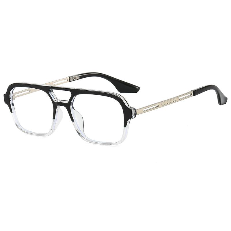 Retro Square Sunglasses Men Women Unisex Fashion Double Beam Trendy European American Style UV Protection