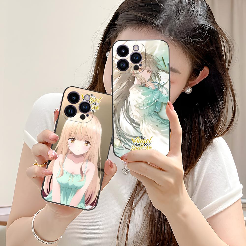 Angel Mahiru Shina Anime Phone Case for iPhone 16 15 14 13 12 11 X XR XS 8 7 Pro Max Plus Mini Colored Cellphones Pretty Cover