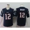American Football Jersey Patriots Team Uniform Brady 12 87 11 Retro Style Cotton Blend Men Women