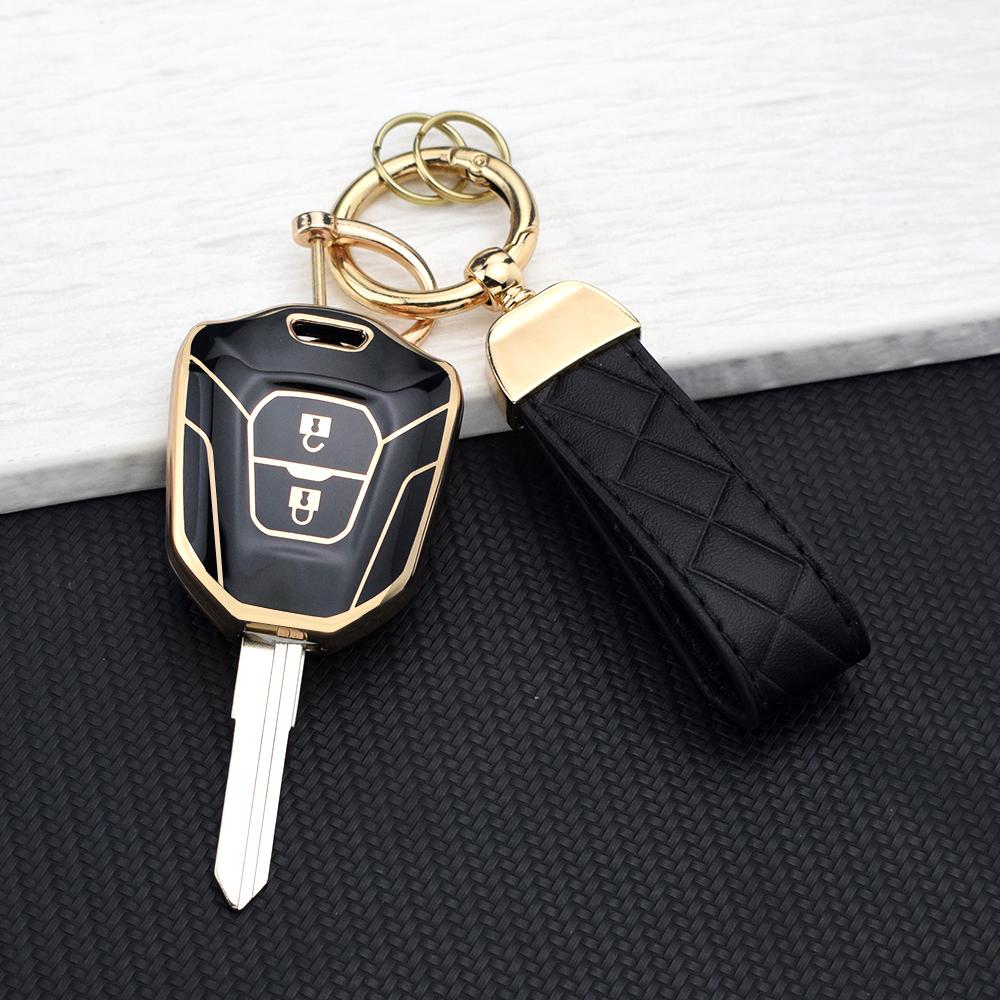 Smart Remote Protector Key Holder Shell Car Key Fob Shell Case Cover for Isuzu DMAX D-MAX MUX Truck with Key Chain Accessories