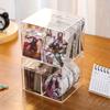 2pcs Acrylic Trading Card Organizer Boxes 12x10cm Clear Plastic Storage for Anime Pins Collectibles Desk Accessories Card Boxes