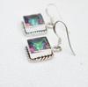Handmade Square Mystic Topaz 925 Sterling Silver Earrings