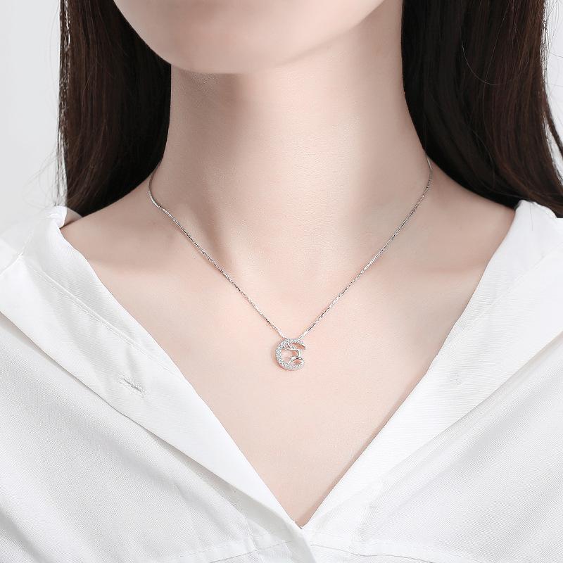 Tancise S925 Sterling Silber Luxus Persönlichkeit Anhänger Halskette Damen Klassische Gezeiten Halskette