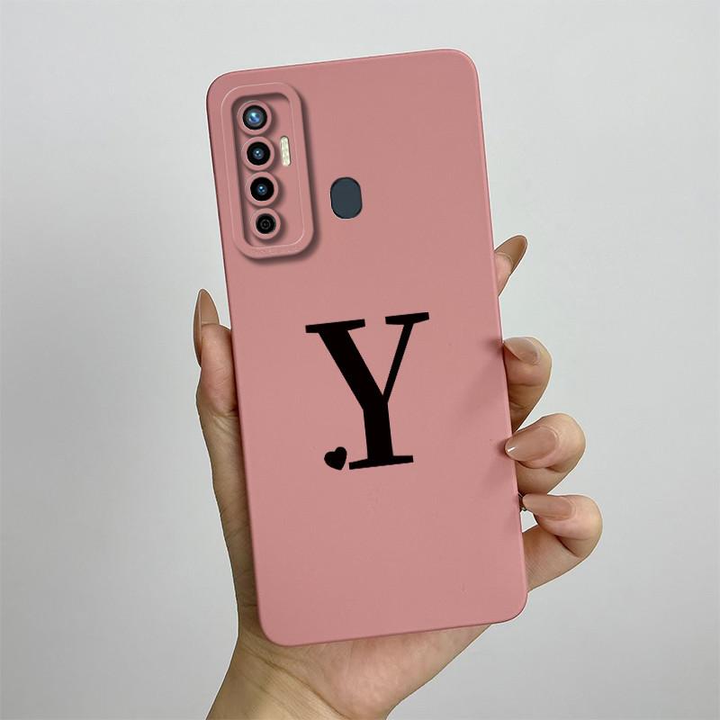 Funda for Tecno Camon 17 Case 4GB/6GB 128GB 6.6” Cute Letters Soft TPU Shockproof Liquid Silicone Phone Cover For Tecno Camon 17