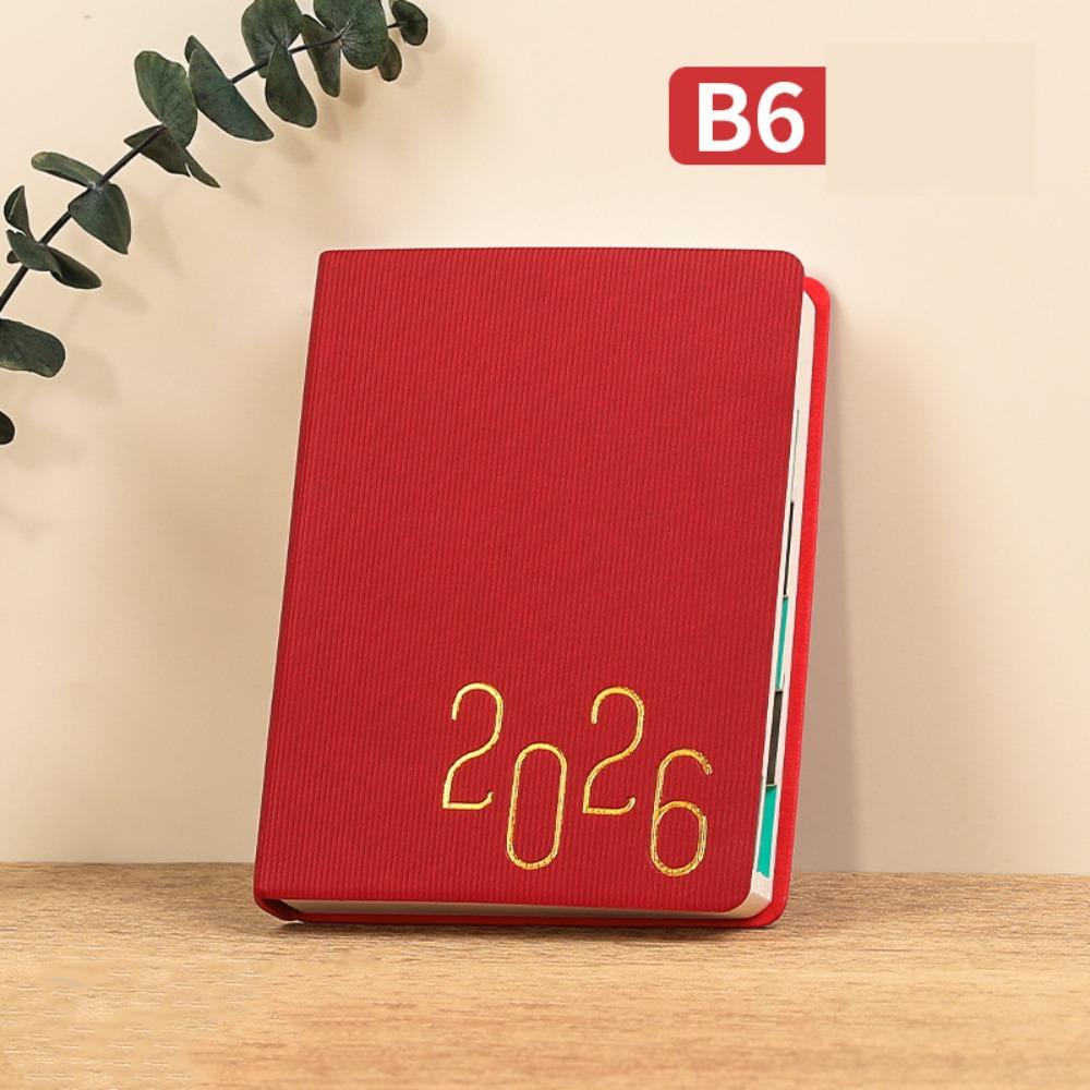 12 Months 2026 Schedule Planner Notepad Pu Leather To-do List Notebook Diary Writing Pads Business